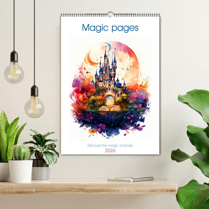 Magic pages - Discover the magic of books (CALVENDO Monthly Calendar 2026)