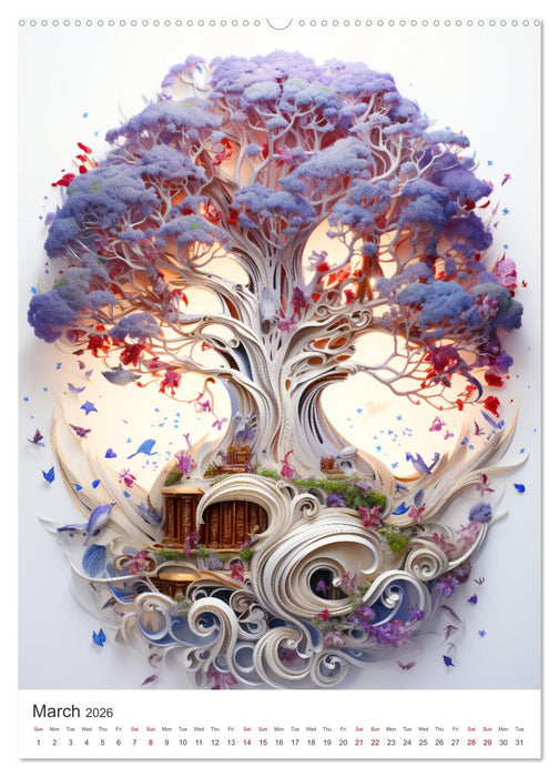 Magic pages - Discover the magic of books (CALVENDO Monthly Calendar 2026)