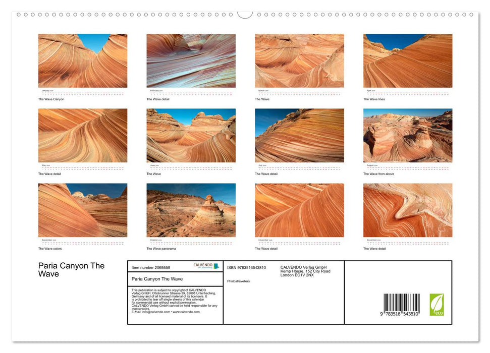 Paria Canyon The Wave (CALVENDO Premium-Calendar 2026)