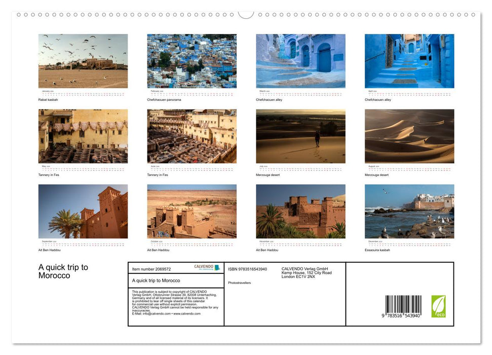 A quick trip to Morocco (CALVENDO Premium-Calendar 2026)