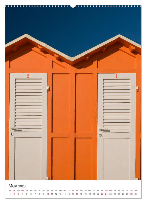 Rimini beach Umbrellas and cabins (CALVENDO Monthly Calendar 2026)