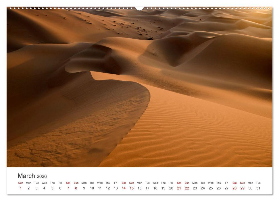 Desert dunes in Abu Dhabi (CALVENDO Premium-Calendar 2026)