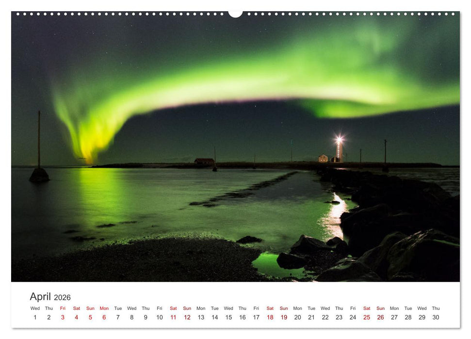 Iceland Aurora - Night Photography by Tony Prower (CALVENDO Premium-Calendar 2026)