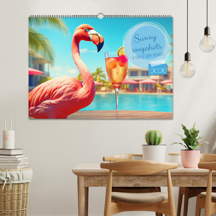 Sunny snapshots - A year of happy animals (CALVENDO Monthly Calendar 2026)