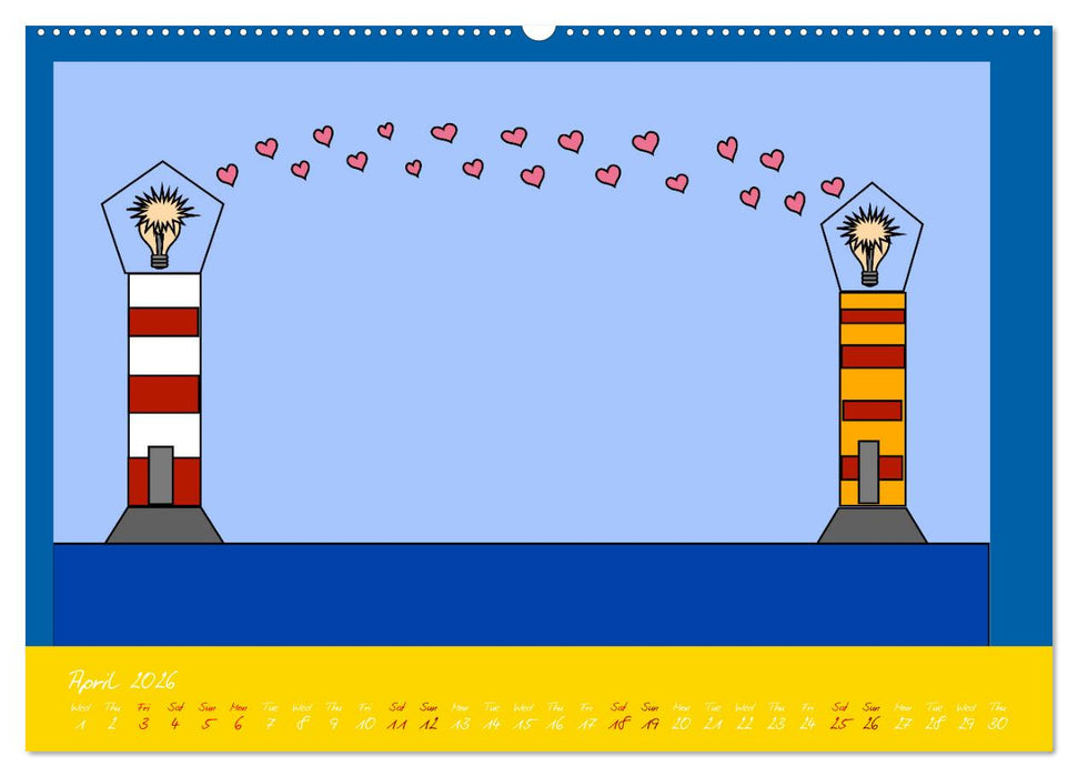 Lighthouse lights my way (CALVENDO Premium-Calendar 2026)