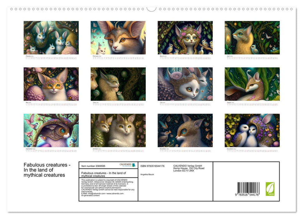 Fabulous creatures - In the land of mythical creatures (CALVENDO Premium-Calendar 2026)