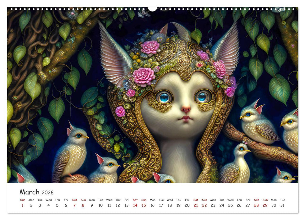 Fabulous creatures - In the land of mythical creatures (CALVENDO Premium-Calendar 2026)