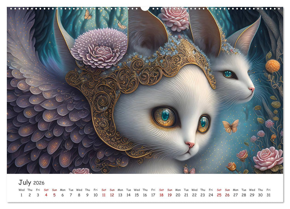 Fabulous creatures - In the land of mythical creatures (CALVENDO Premium-Calendar 2026)