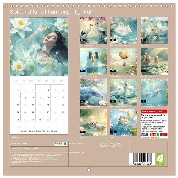 Soft and full of harmony - lightful (CALVENDO Monthly Calendar 2026)