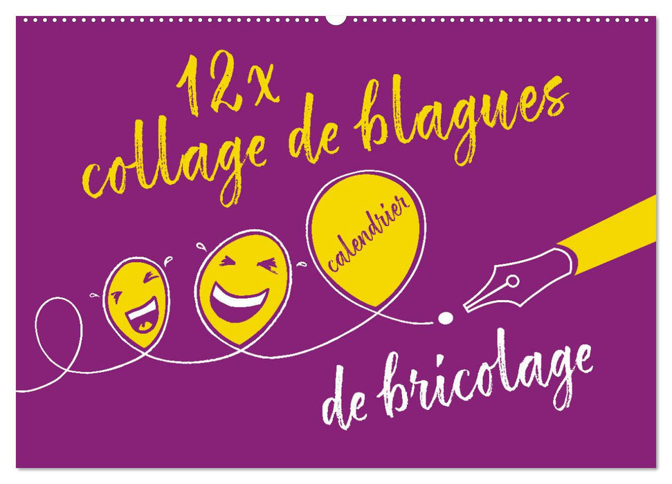 12 x collage de blagues - calendrier de bricolage (CALVENDO Calendrier mensuel 2026)