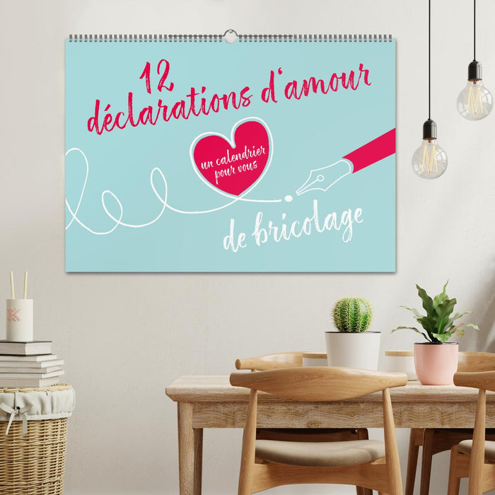 12 déclarations d'amour - calendrier de bricolage (CALVENDO Calendrier mensuel 2026)