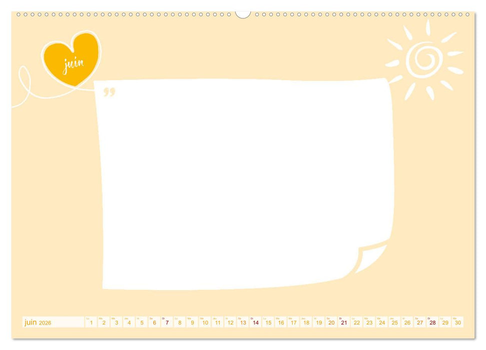 12 déclarations d'amour - calendrier de bricolage (CALVENDO Calendrier mensuel 2026)