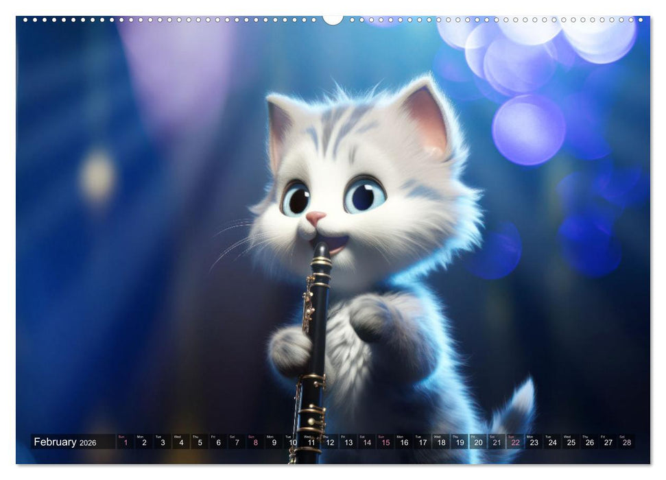 Cat dog music band (CALVENDO Premium-Calendar 2026)