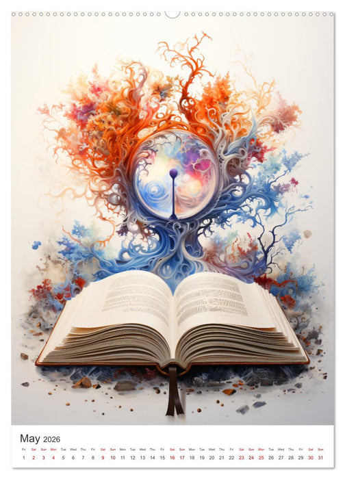 Magic pages - Discover the magic of books (CALVENDO Premium-Calendar 2026)
