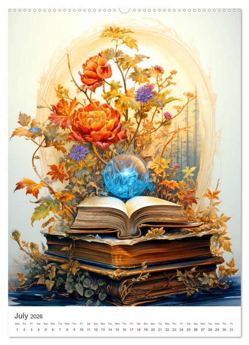 Magic pages - Discover the magic of books (CALVENDO Premium-Calendar 2026)