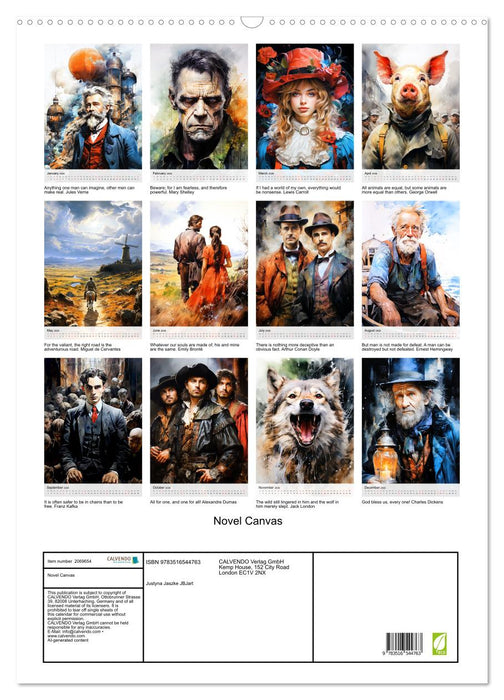 Novel Canvas (CALVENDO Monthly Calendar 2026)