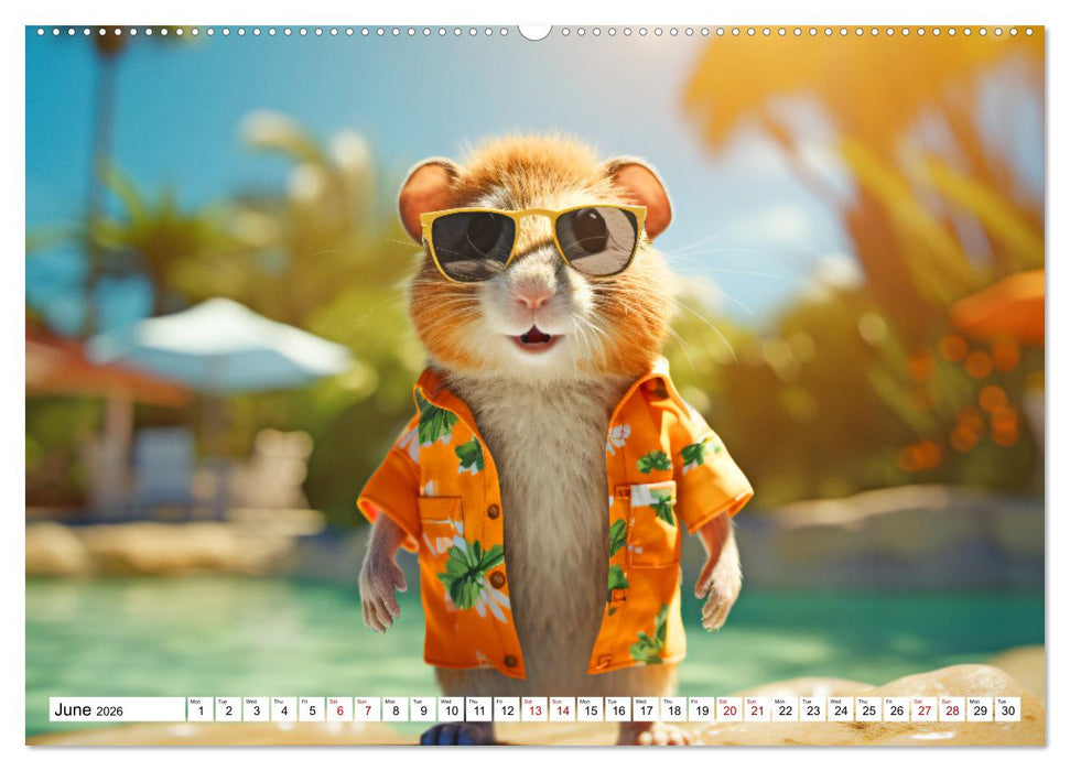 Sunny snapshots - A year of happy animals (CALVENDO Premium-Calendar 2026)