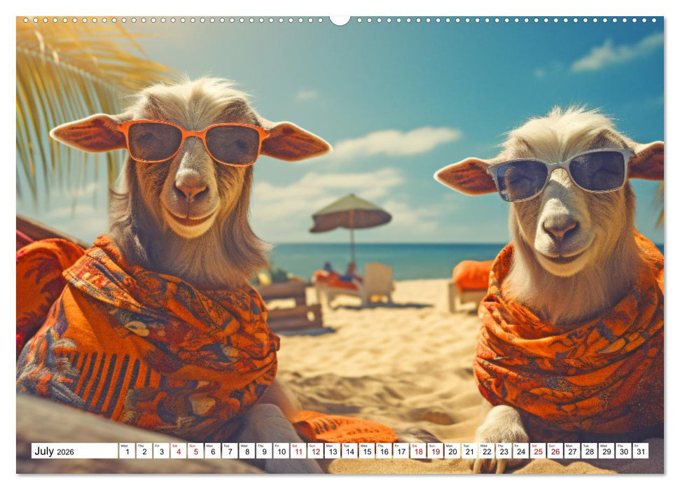 Sunny snapshots - A year of happy animals (CALVENDO Premium-Calendar 2026)