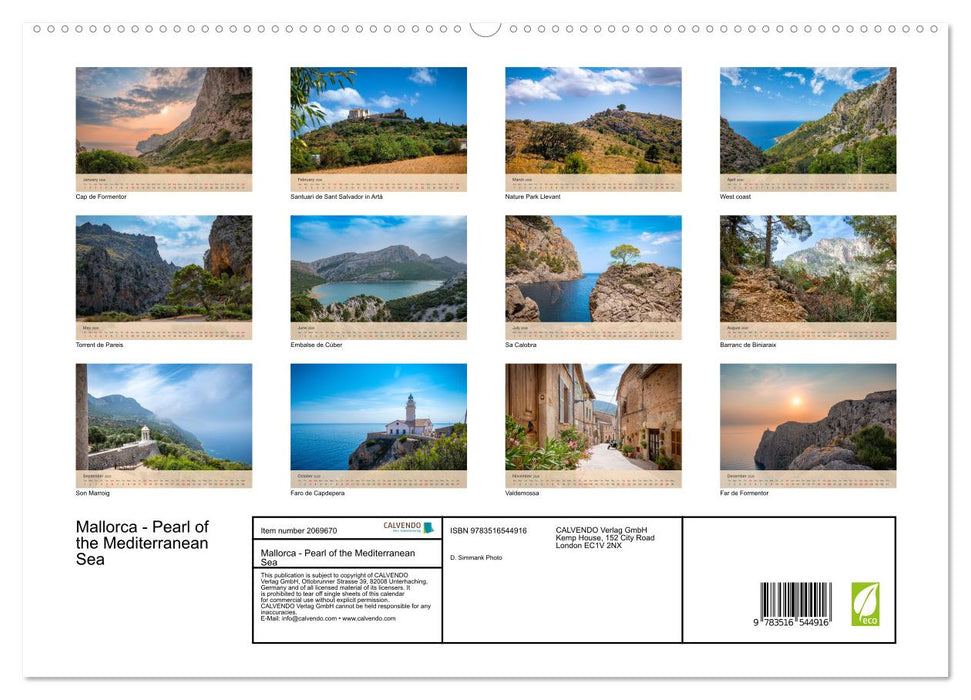 Mallorca - Pearl of the Mediterranean Sea (CALVENDO Premium-Calendar 2026)