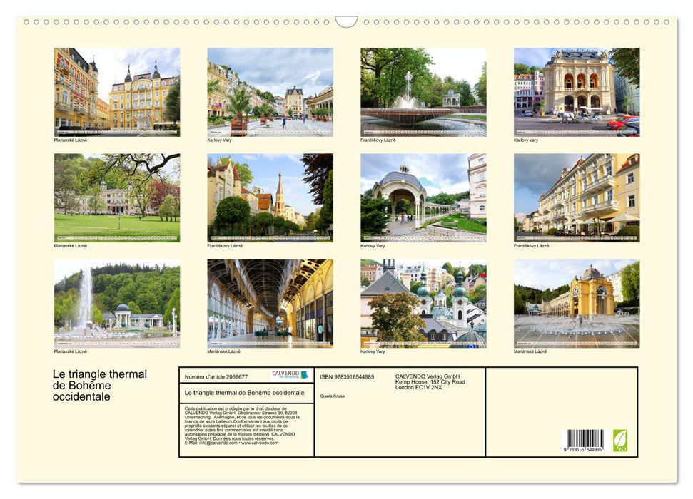 Le triangle thermal de Bohême occidentale (CALVENDO Calendrier mensuel 2026)