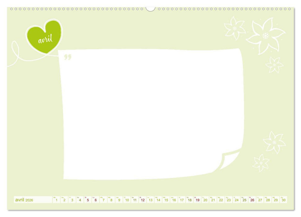 12 déclarations d'amour - calendrier de bricolage (CALVENDO Calendrier supérieur 2026)