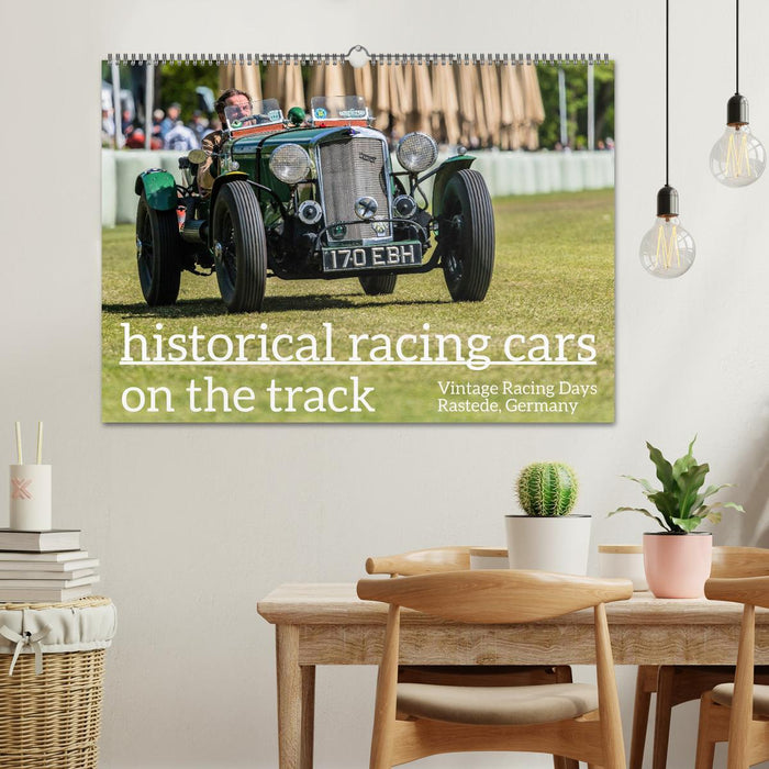historical racing cars on the track (CALVENDO Monthly Calendar 2026)