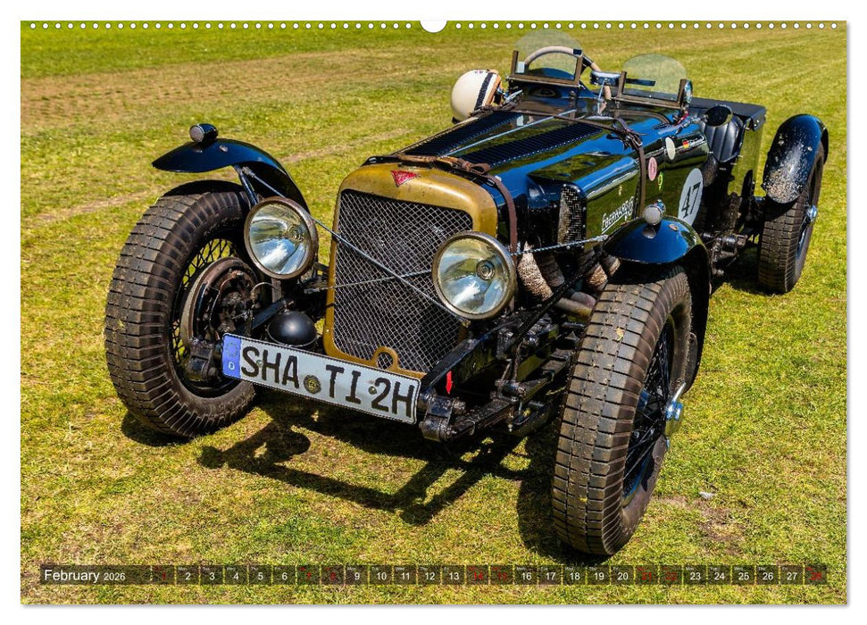 historical racing cars on the track (CALVENDO Monthly Calendar 2026)