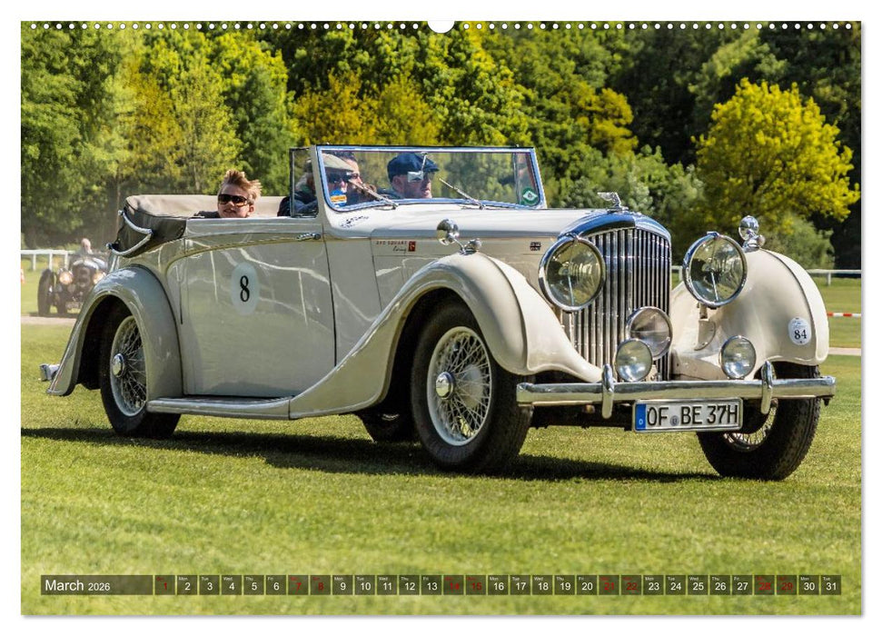 historical racing cars on the track (CALVENDO Monthly Calendar 2026)