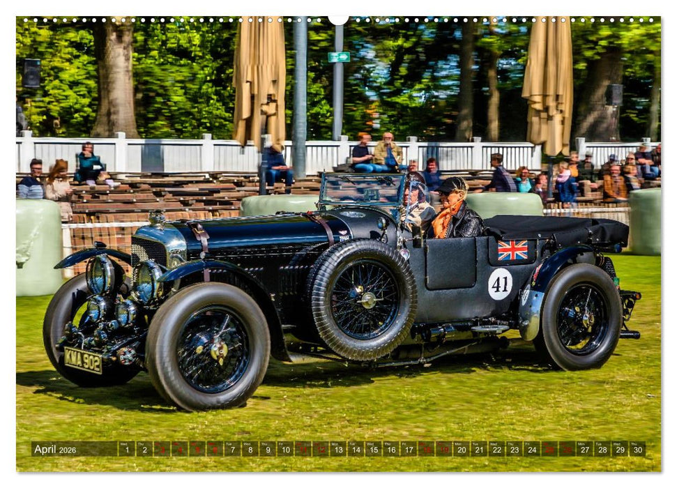 historical racing cars on the track (CALVENDO Monthly Calendar 2026)