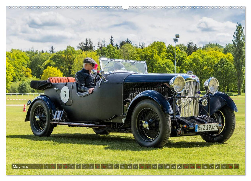 historical racing cars on the track (CALVENDO Monthly Calendar 2026)