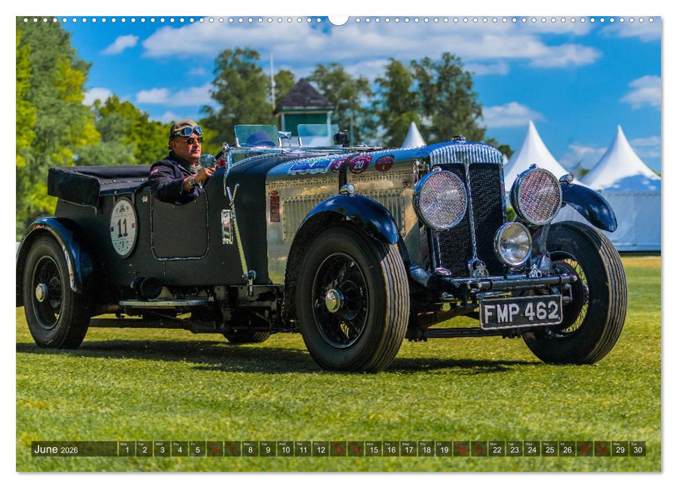 historical racing cars on the track (CALVENDO Monthly Calendar 2026)