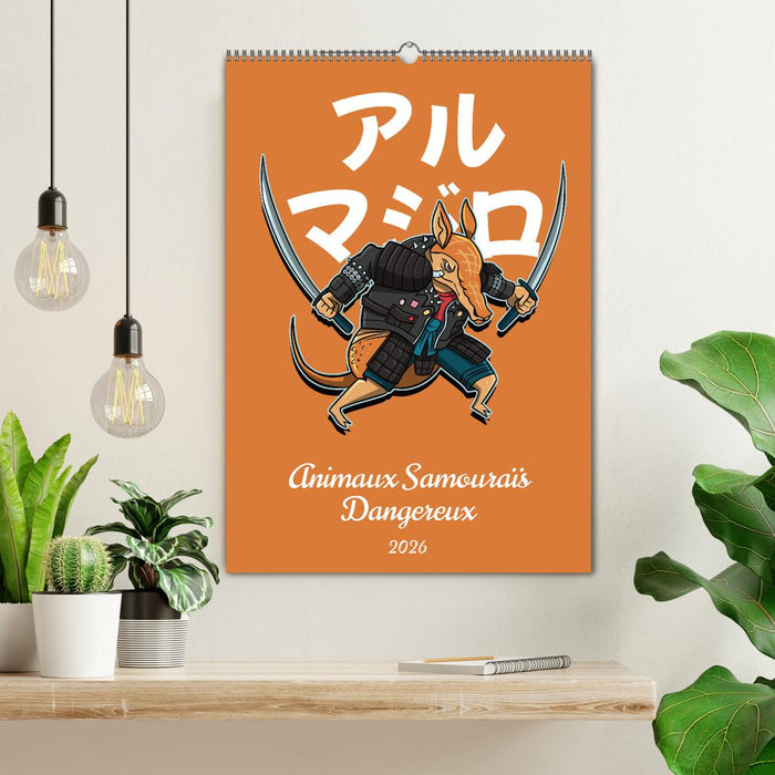 Animaux Samouraïs Dangereux (CALVENDO Calendrier mensuel 2026)