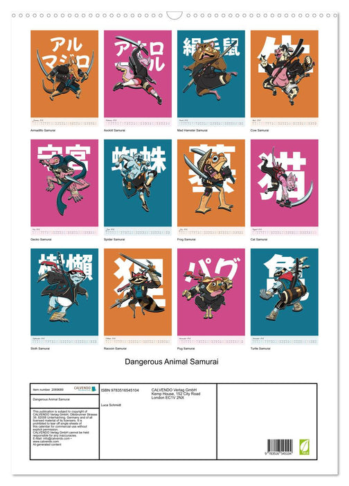 Dangerous Animal Samurai (CALVENDO Monthly Calendar 2026)