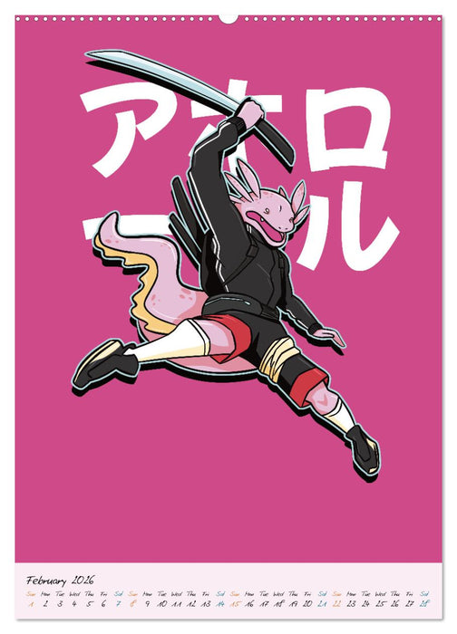 Dangerous Animal Samurai (CALVENDO Monthly Calendar 2026)