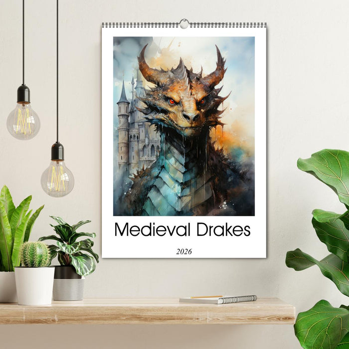 Medieval Drakes (CALVENDO Monthly Calendar 2026)