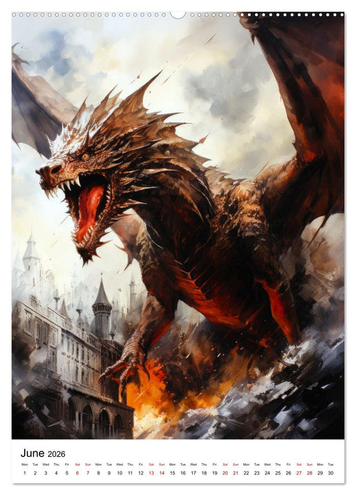 Medieval Drakes (CALVENDO Monthly Calendar 2026)