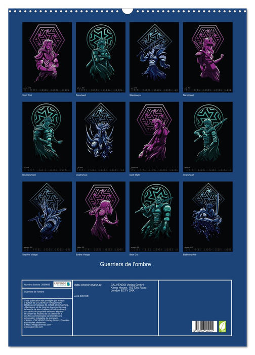 Guerriers de l'ombre (CALVENDO Calendrier mensuel 2026)