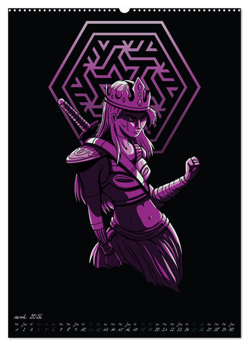 Guerriers de l'ombre (CALVENDO Calendrier mensuel 2026)