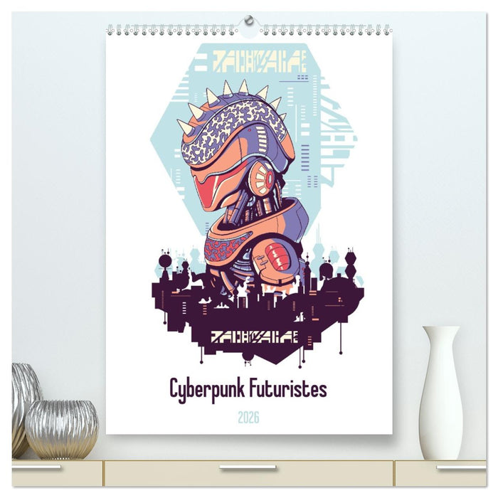 Cyberpunk Futuristes (CALVENDO Calendrier supérieur 2026)
