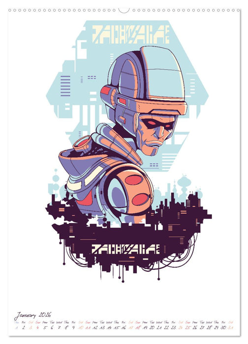 Cyberpunk Futuristic City (CALVENDO Premium-Calendar 2026)