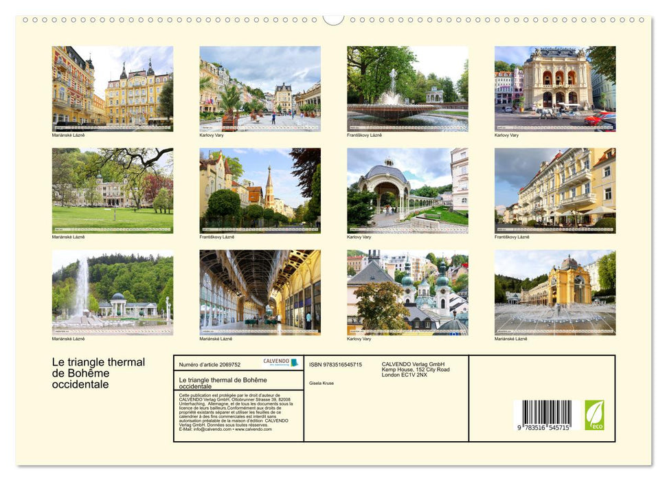 Le triangle thermal de Bohême occidentale (CALVENDO Calendrier supérieur 2026)