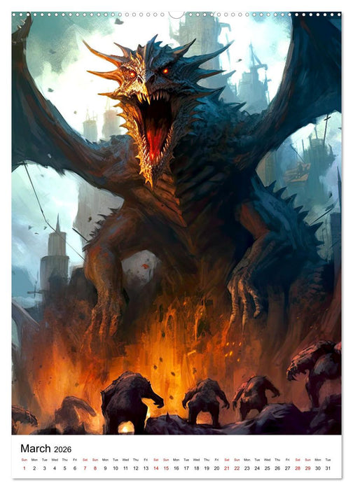 Medieval Drakes (CALVENDO Premium-Calendar 2026)