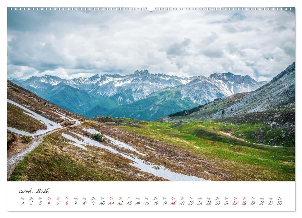 Le col de l'Izoard sur la route des Grandes Alpes (CALVENDO Calendrier mensuel 2026)