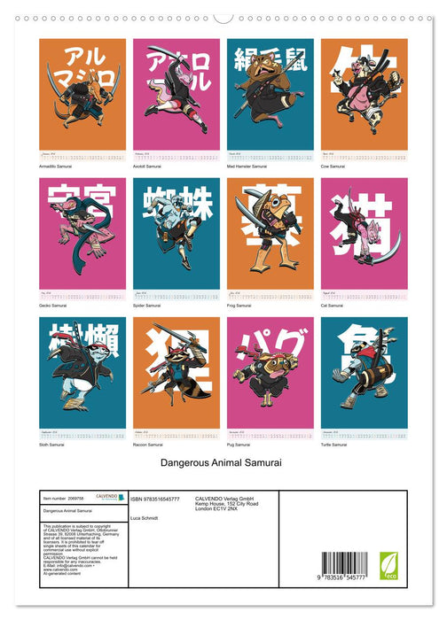 Dangerous Animal Samurai (CALVENDO Premium-Calendar 2026)