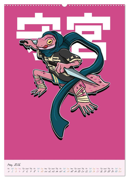 Dangerous Animal Samurai (CALVENDO Premium-Calendar 2026)