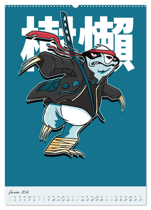 Animaux Samouraïs Dangereux (CALVENDO Calendrier supérieur 2026)