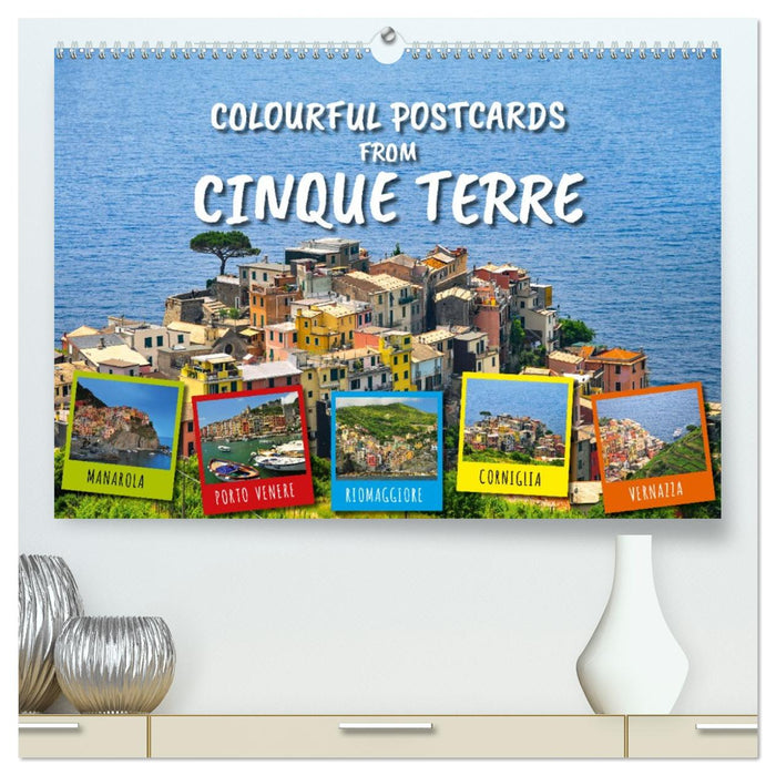 Colourful Postcards from Cinque Terre (CALVENDO Premium-Calendar 2026)