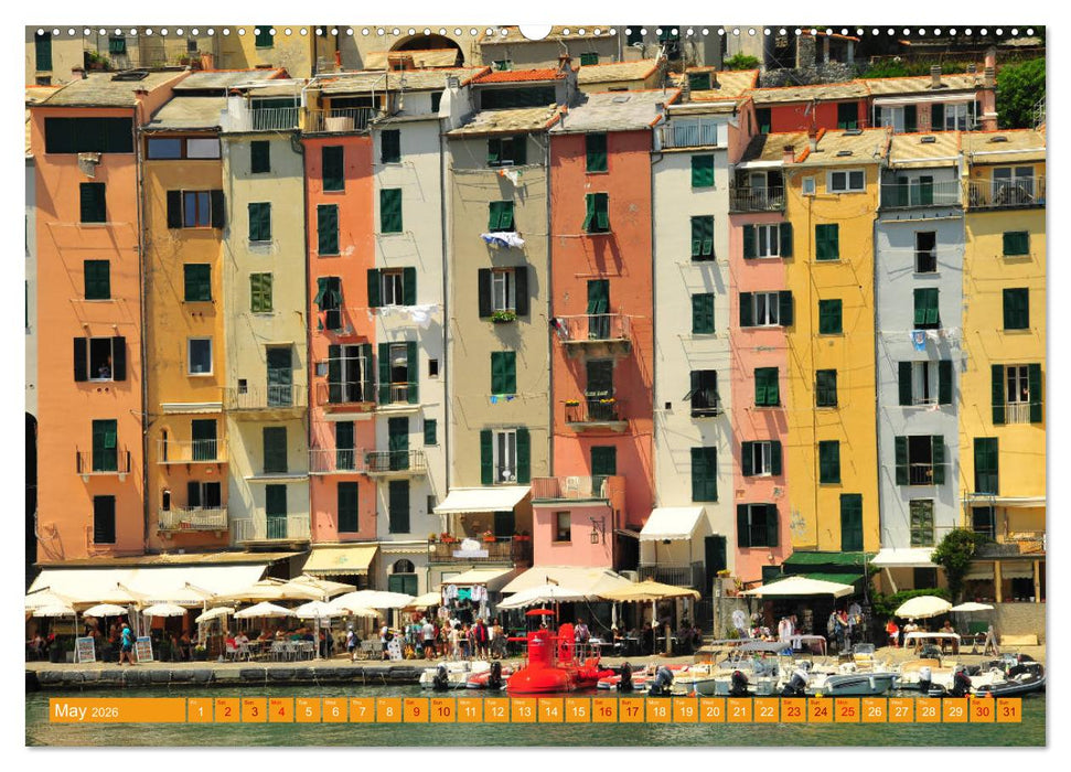 Colourful Postcards from Cinque Terre (CALVENDO Premium-Calendar 2026)