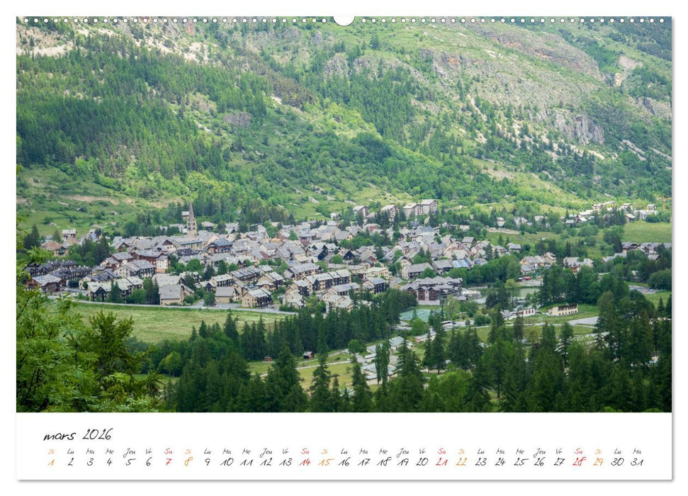 Sur la route des Grandes Alpes, la vallée de la Guisane (CALVENDO Calendrier mensuel 2026)