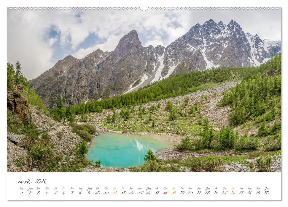 Sur la route des Grandes Alpes, la vallée de la Guisane (CALVENDO Calendrier mensuel 2026)